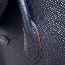 将图像加载到图库查看器中,HERMES Birkin Contour Blue Indigo/Rouge H Epsom Size 25
