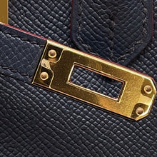 将图像加载到图库查看器中,HERMES Birkin Contour Blue Indigo/Rouge H Epsom Size 25