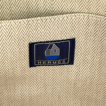 将图像加载到图库查看器中,HERMES Le Caban Backpack Marine/Menthe Cotton