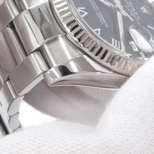 将图像加载到图库查看器中,ROLEX Datejust W34mm Stainless Steel K18WG Black Dial115234