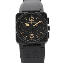 Load image into Gallery viewer, Bell&Ross Heritage Chronograph ORANGELTD W42mm Stainless Steel Rubber Black DialBR 03-94HERI-CA