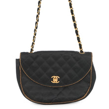 Load image into Gallery viewer, CHANEL Matelasse CC Logo ChainShoulder Bag Black Satin