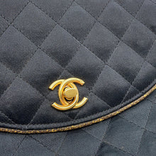 将图像加载到图库查看器中,CHANEL Matelasse CC Logo ChainShoulder Bag Black Satin