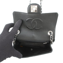 Load image into Gallery viewer, CHANEL Mini Matelasse Chain Shoulder Bag BlackA01115 Caviar Leather Size 17