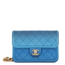 将图像加载到图库查看器中,CHANEL Matelasse Chain Crossbody Bag Blue Caviar Leather