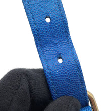 将图像加载到图库查看器中,CHANEL Matelasse Chain Crossbody Bag Blue Caviar Leather