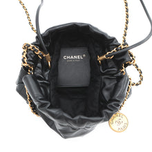 将图像加载到图库查看器中,CHANEL CHANEL22 ChainBag BlackAS3980 Shiny Calf Leather Size Mini