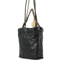 Load image into Gallery viewer, CHANEL CHANEL22 ChainBag BlackAS3980 shiny calf Size Mini