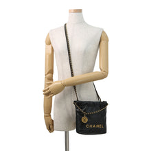 Load image into Gallery viewer, CHANEL CHANEL22 ChainBag BlackAS3980 shiny calf Size Mini