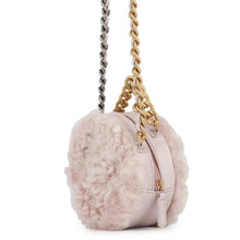 将图像加载到图库查看器中,CHANEL CHANEL19 Round ChainShoulder Bag PinkAP0945 Fur Lambskin