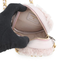 将图像加载到图库查看器中,CHANEL CHANEL19 Round ChainShoulder Bag PinkAP0945 Fur Lambskin