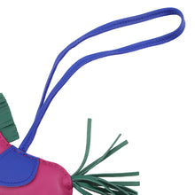 将图像加载到图库查看器中,HERMES Rodeo Rose Purple/Blue Electric/Malachite Lambskin Size MM