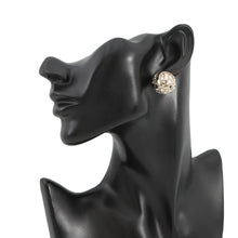 将图像加载到图库查看器中,CHANEL CC Logo Round Earrings GoldABF219 B19947 NAFRM Gold Plated Rhinestone Faux Pearl