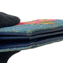 将图像加载到图库查看器中,GUCCI GG Marmont Double G Mini Wallet Blue/Multicolor466492 Denim/Leather
