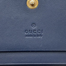 将图像加载到图库查看器中,GUCCI GG Marmont Double G Mini Wallet Blue/Multicolor466492 Denim/Leather