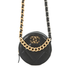 将图像加载到图库查看器中,CHANEL CHANEL19 Round ChainShoulder Bag BlackAP0945 Lambskin