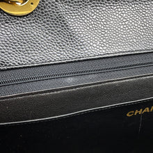 Load image into Gallery viewer, CHANEL Mademoiselle Chain Shoulder Bag Black Caviar Leather Size 30