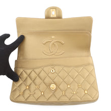 将图像加载到图库查看器中,CHANEL Matelasse Egyptian Bag Charm Chain Shoulder Bag GoldA01112 Lambskin Size 25