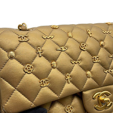 将图像加载到图库查看器中,CHANEL Matelasse Egyptian Bag Charm Chain Shoulder Bag GoldA01112 Lambskin Size 25