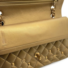 将图像加载到图库查看器中,CHANEL Matelasse Egyptian Bag Charm Chain Shoulder Bag GoldA01112 Lambskin Size 25