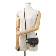 Load image into Gallery viewer, LOEWE Gate Shoulder Bag Black/Natural329.13.U62 Raffia Leather Size Mini