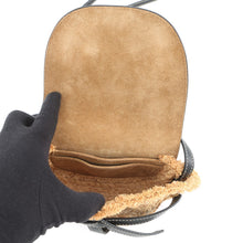 Load image into Gallery viewer, LOEWE Gate Shoulder Bag Black/Natural329.13.U62 Raffia Leather Size Mini