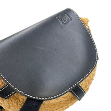 Load image into Gallery viewer, LOEWE Gate Shoulder Bag Black/Natural329.13.U62 Raffia Leather Size Mini