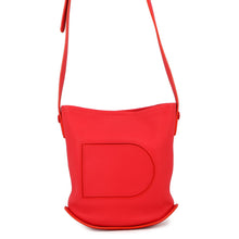 Load image into Gallery viewer, Delvaux Bread Shoulder Bag Red Leather