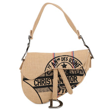 Load image into Gallery viewer, Dior Dior Union Motif Jute Saddle Shoulder Bag BeigeM0446BRUW_M918 Canvas