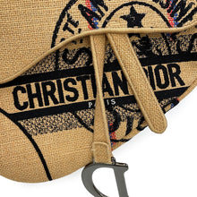 Load image into Gallery viewer, Dior Dior Union Motif Jute Saddle Shoulder Bag BeigeM0446BRUW_M918 Canvas
