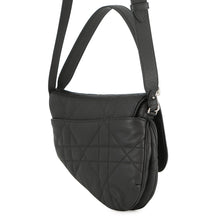 Load image into Gallery viewer, Dior Maxi Canage Saddle Twin Shoulder Bag Black1ADPO306MNE_H00N Calf Leather