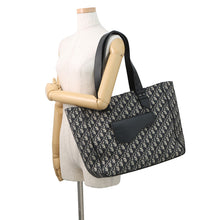 将图像加载到图库查看器中,Dior Oblique Saddle Tote Bag Navy/Beige1ADSH176YKS_05EU Canvas Leather