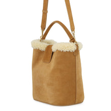 Load image into Gallery viewer, CELINE Louise 2-way Bag Cigarette/Cream116613GFT.18CM Suede Shearling Size Medium