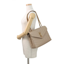 将图像加载到图库查看器中,SAINT LAURENT PARIS Loulou Chain Shoulder Bag Beige574946DV7262721 Leather Size Medium