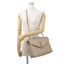 Load image into Gallery viewer, SAINT LAURENT PARIS Loulou Chain Shoulder Bag Beige574946DV7262721 Leather Size Medium