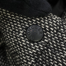 Load image into Gallery viewer, MONCLER Tweed Down Jacket Black/Gray Wool 100%