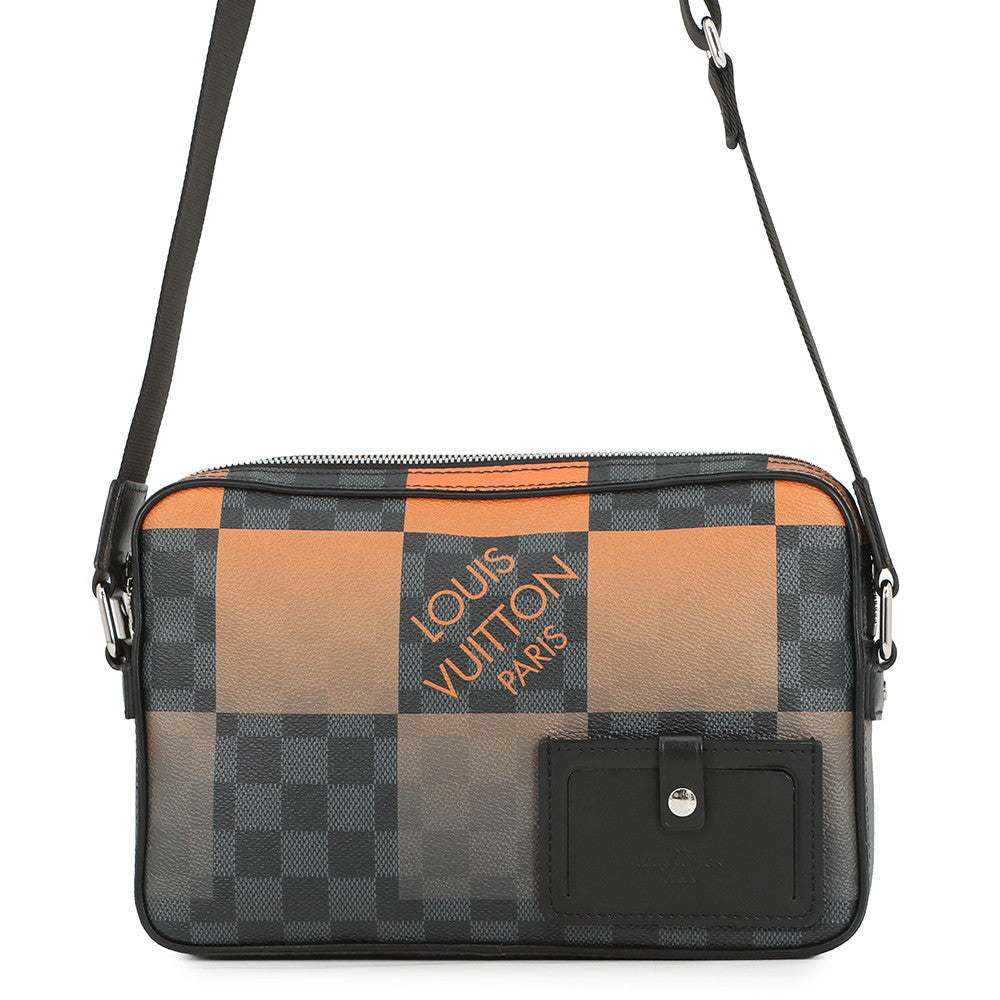 LOUIS VUITTON Alpha Messenger Noir/Volcano OrangeN40421 Damier
