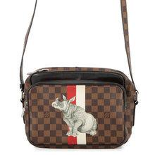 将图像加载到图库查看器中,LOUIS VUITTON Nile/Chapman Brothers Collaboration Dark BrownN42704 Damier Ebene Canvas Size PM