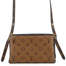将图像加载到图库查看器中,LOUIS VUITTON Pochette・LV3 Noir/BrownM45412 Monogram Monogram Reverse Canvas Lambskin