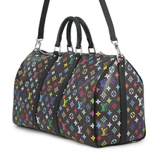 Load image into Gallery viewer, LOUIS VUITTON LV x TM Keepall Bandouliere BlackM13745 Monogram・Multicolor Takashi Murakami Size 50