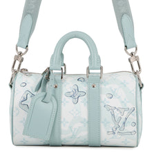 Load image into Gallery viewer, LOUIS VUITTON Keepall Bandouliere Light BlueM22527 Monogram Aqua Garden Size 25