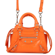 Load image into Gallery viewer, BALENCIAGA neoclassic city Orange638527 Croco embossed leather Size Nano