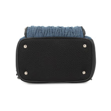 Load image into Gallery viewer, MIUMIU Matelasse Backpack Black/Blue5BZ016 Denim Leather
