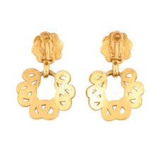 Load image into Gallery viewer, CHANEL Vintage CC Logo Earrings Gold Metal