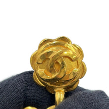Load image into Gallery viewer, CHANEL Vintage CC Logo Earrings Gold Metal