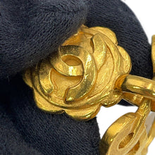 Load image into Gallery viewer, CHANEL Vintage CC Logo Earrings Gold Metal