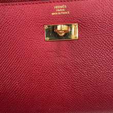 Load image into Gallery viewer, HERMES Kelly wallet long Rouge Grenat Epsom