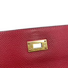 Load image into Gallery viewer, HERMES Kelly wallet long Rouge Grenat Epsom
