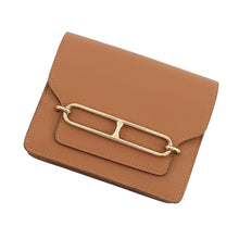 Load image into Gallery viewer, HERMES Roulis Slim Wallet Gold/Vert fizz Evercolor