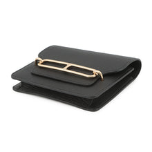 将图像加载到图库查看器中,HERMES Roulis Roulis Slim Black Chevre Myzore Goatskin